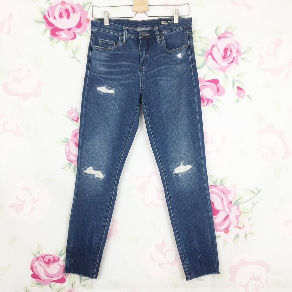 Blank NYC Midrise Distressed Skinny Denim Jeans 28 - Picture 1 of 7